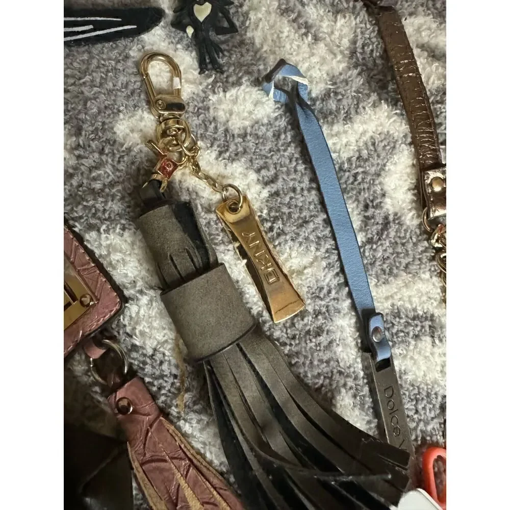 Lot of designer keychains,bag charms bling disney tassell